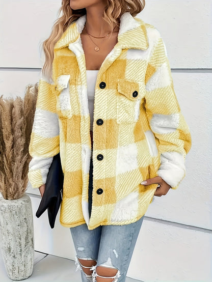 Veste Femme Peluche Coupe Ample Manches Longues