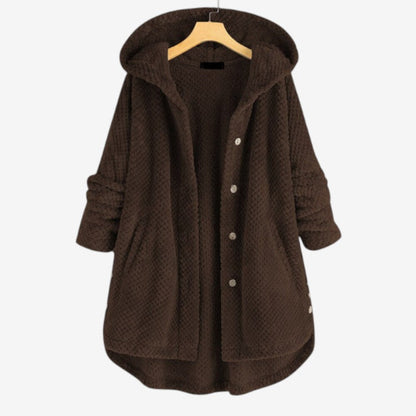 Veste Femme Hiver Chaude avec Capuche et Poches