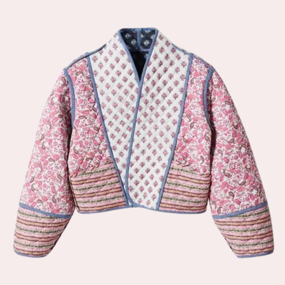 LEINA - Manteau à Motifs Floraux pour Femmes