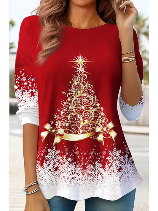 Pull De Noël Femme Manches Longues Tendance Hiver - PanierRoyale