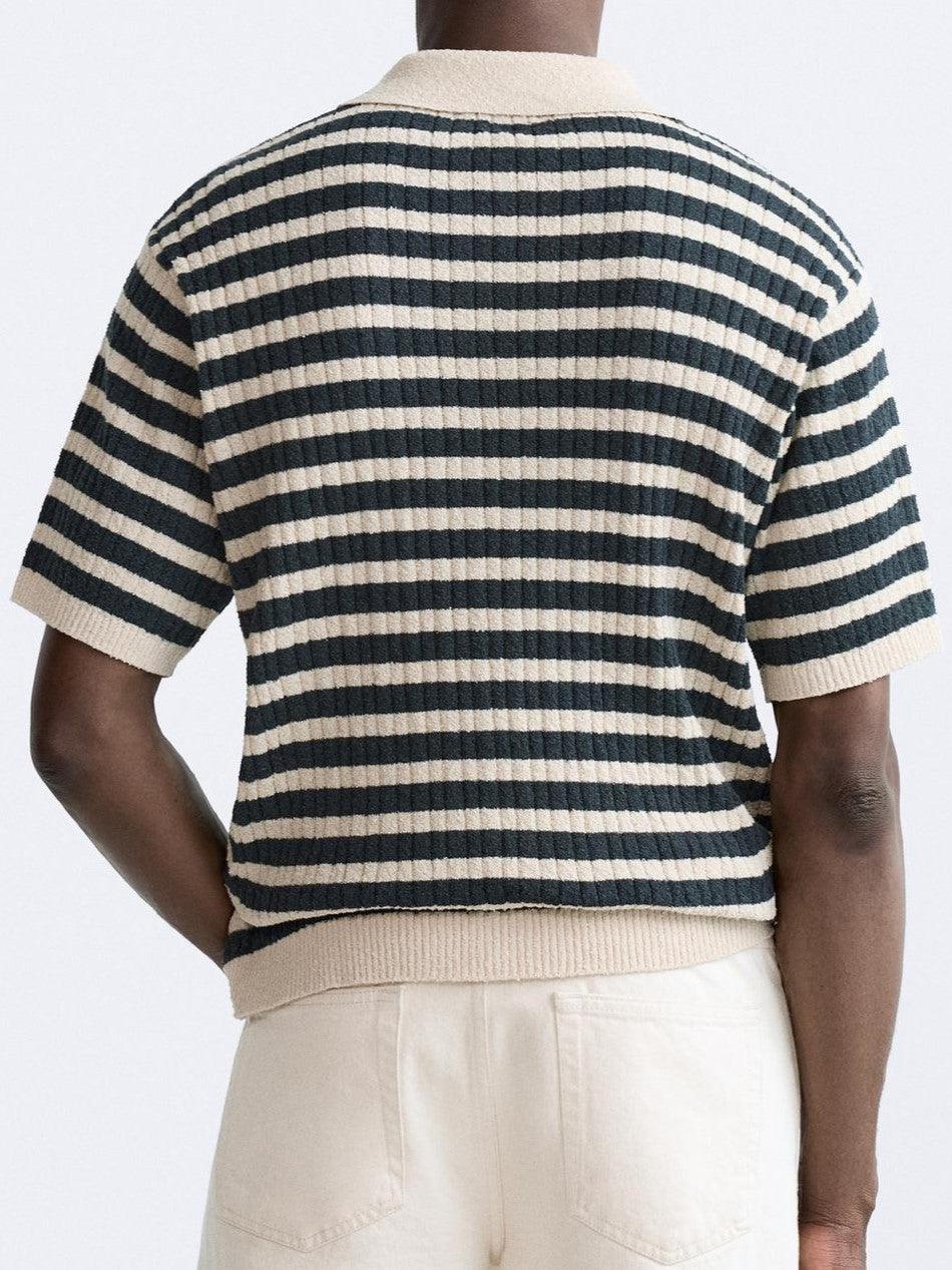 Polo Rayé Classique en Coton