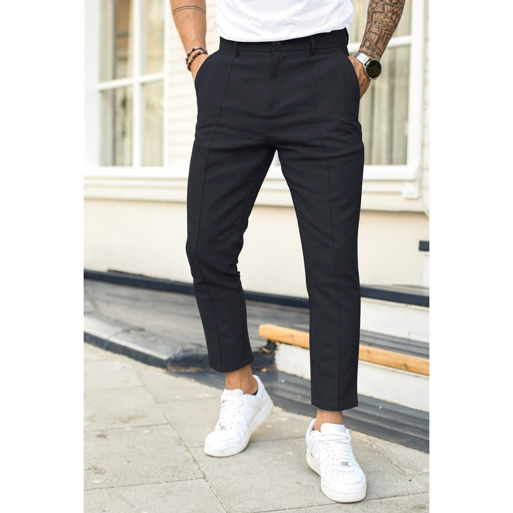 Pantalon Slim Fit Mince avec Poches et Fermeture Éclair - PanierRoyale
