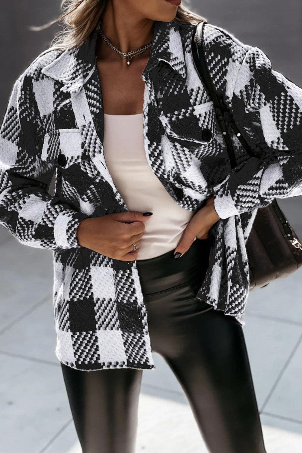 Chemise Femme à Carreaux Classique - Taille Relâchée en Coton Doux - PanierRoyale
