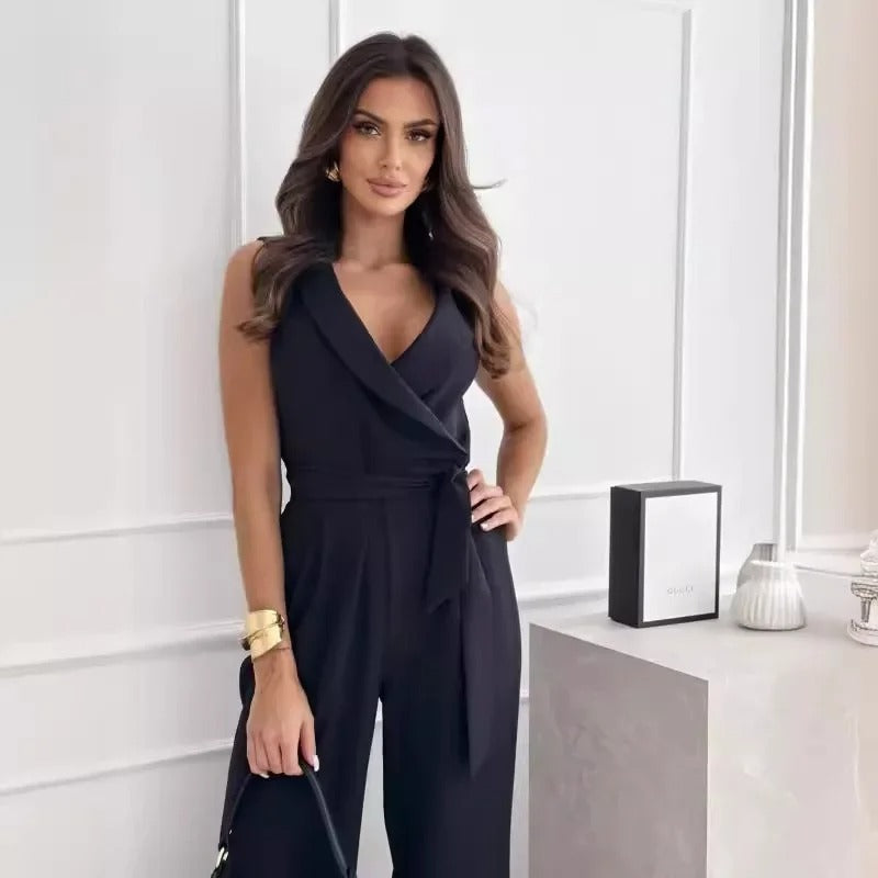 Robe Combinaison Élégante à Ceinture - PanierRoyale