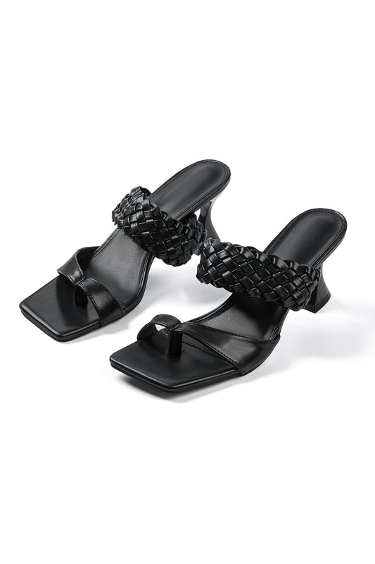Sandales à talons hauts avec sangles tressées - BerlinGlamour