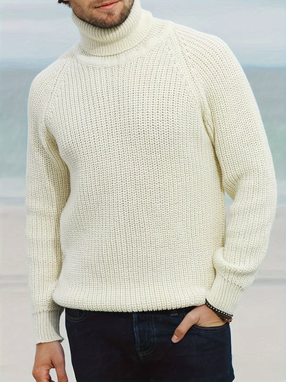 Pull homme col roulé chaud pour hiver