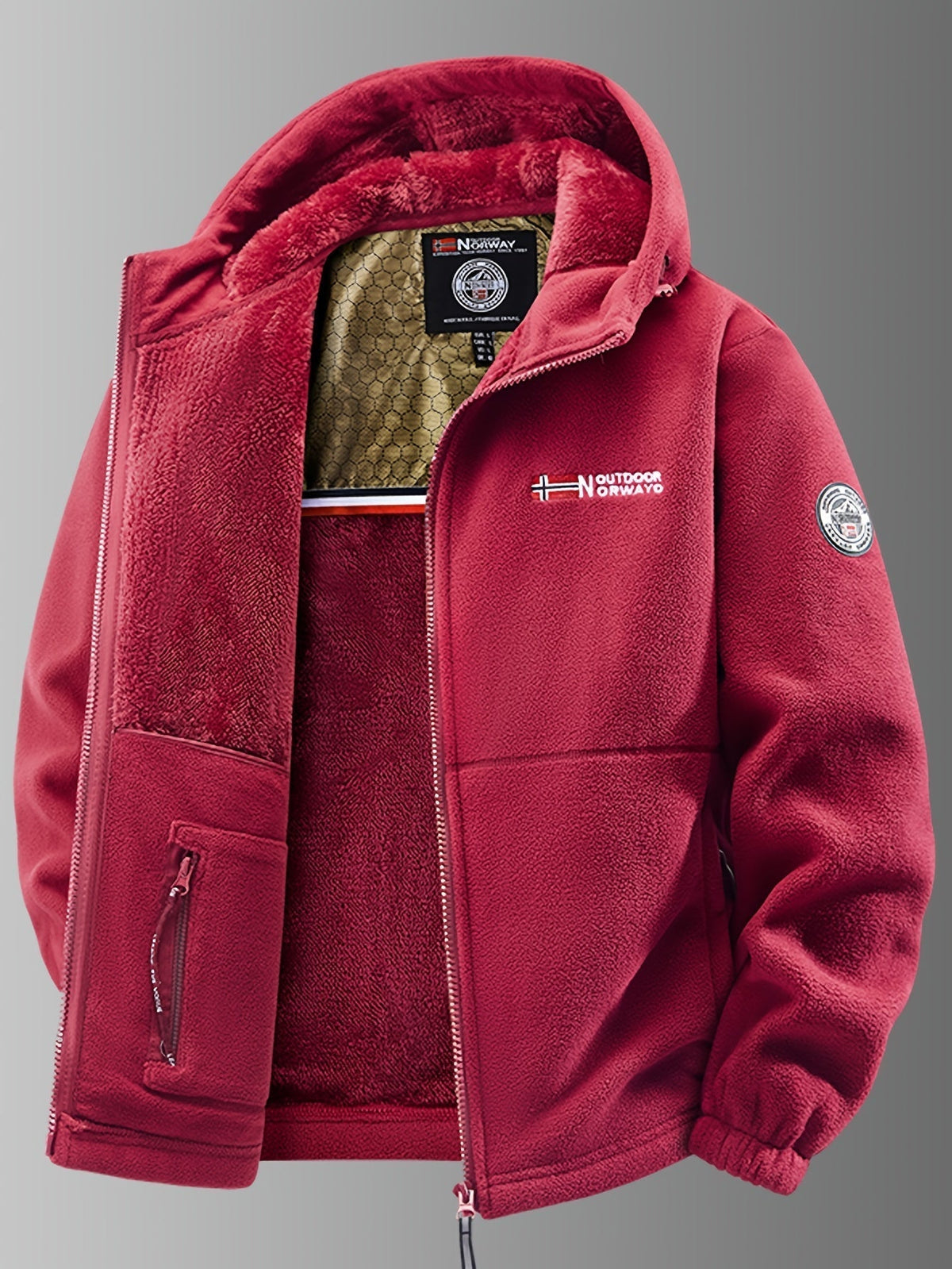 Veste Homme Hiver Doublure Polaire Coupe-Vent Déperlante