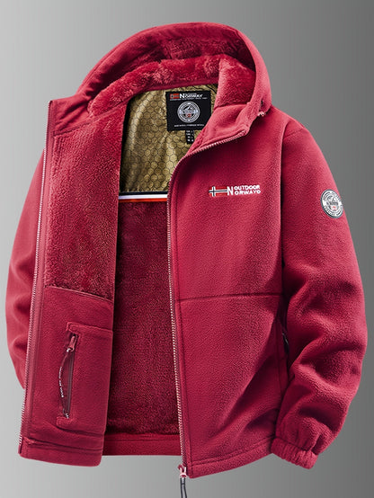Veste Homme Hiver Doublure Polaire Coupe-Vent Déperlante