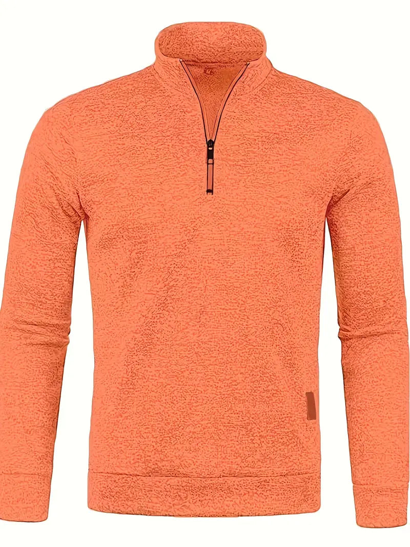 Pull à Manches Longues et Fermeture Éclair Doux