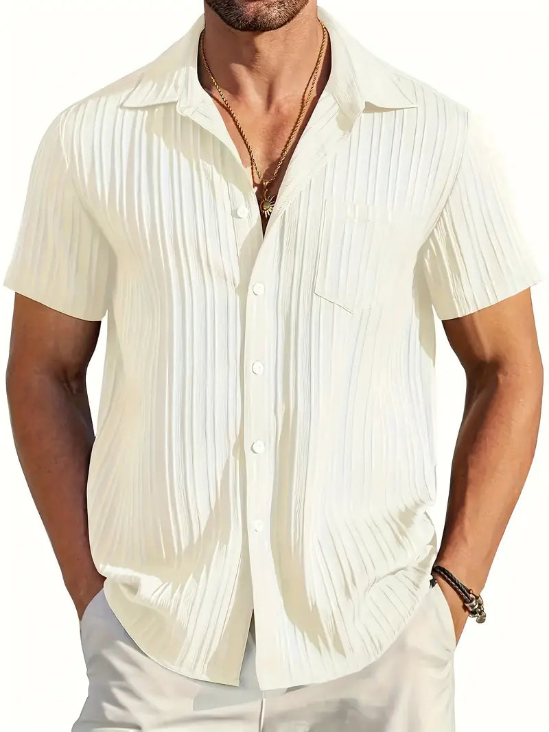 Chemise Homme Manche Courte Été Léger