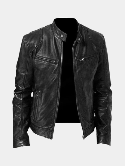 Veste Homme Cuir Véritable Coupe Classique Confort Toutes Saisons - PanierRoyale