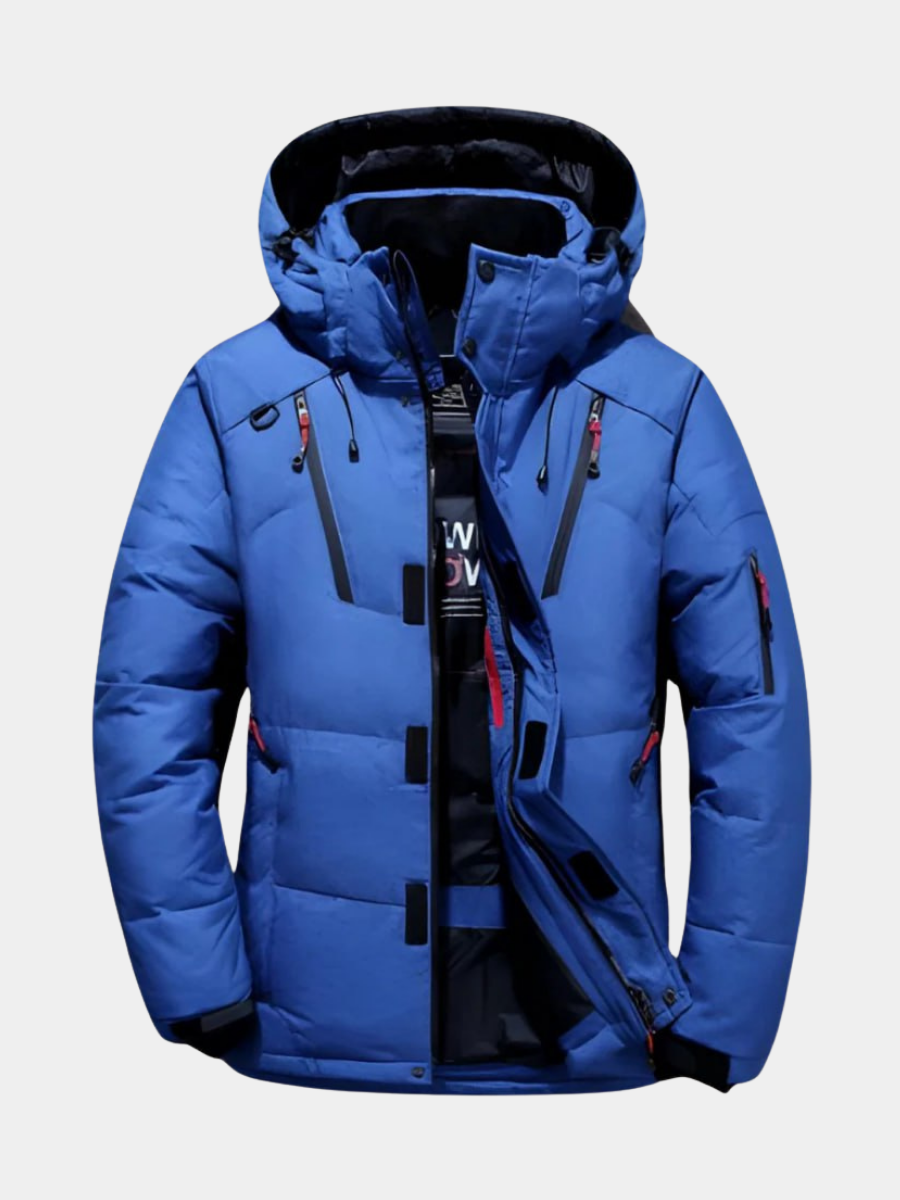 Veste Homme Duvet Coupe-Vent Chaude Coupe Ajustée - PanierRoyale