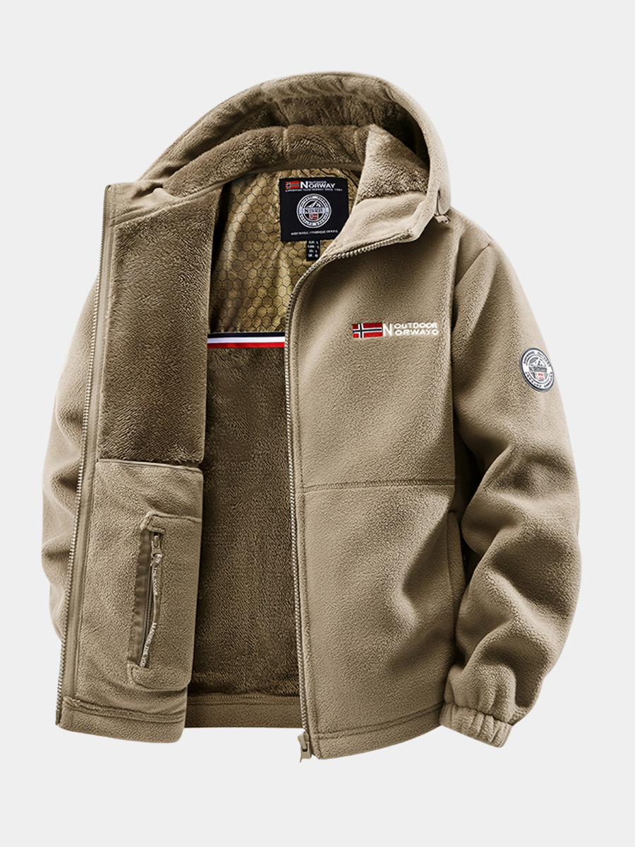 Veste Homme Hiver Doublure Polaire Coupe-Vent Déperlante - PanierRoyale