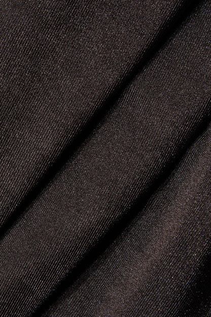 Robe Moulante Col Montant Élégante Noir Femme