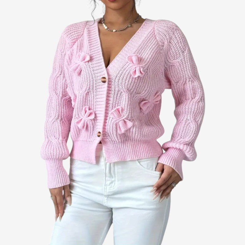 Gilet Femme Col V Manches Longues Chic et Élégant - PanierRoyale