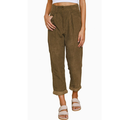 Pantalon Velour Féminin Confortable pour Travail