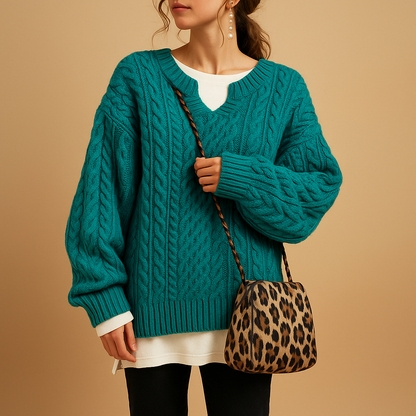 Pull Femme Décontracté Col V