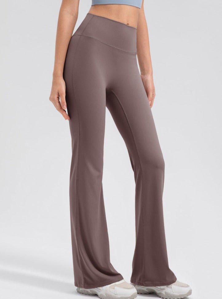 Legging Femme Extensible Taille Haute Coupe Flare Evasée