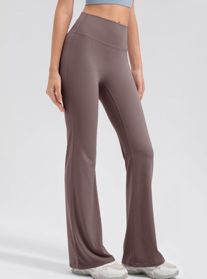 Legging Femme Extensible Taille Haute Coupe Flare Evasée