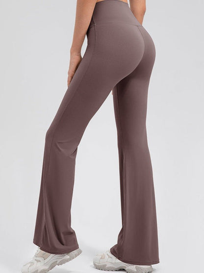 Legging Femme Extensible Taille Haute Coupe Flare Evasée - PanierRoyale