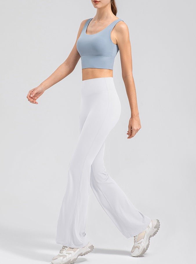 Legging Femme Extensible Taille Haute Coupe Flare Evasée