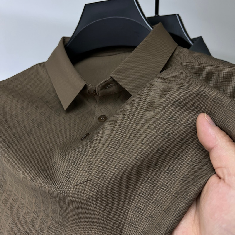 Chemise Polo en Soie Homme avec Motif - Luxe et Confortable
