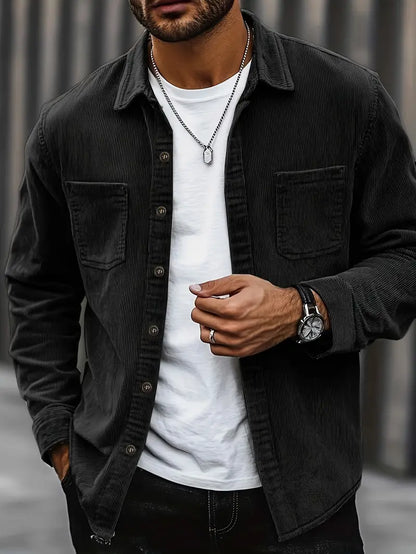 Chemise Homme Cachemire Brun Doux et Chaud