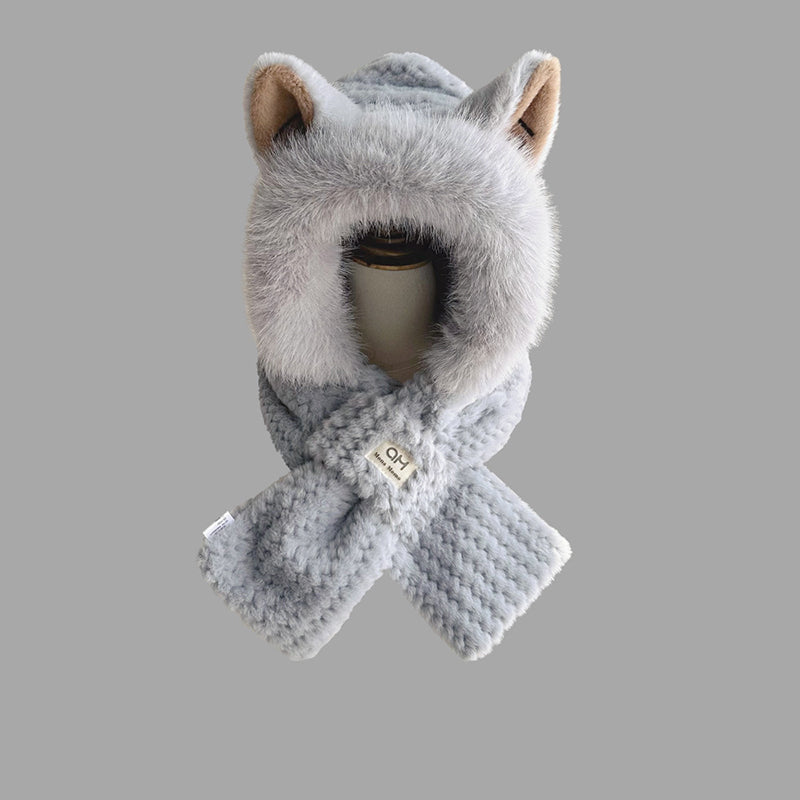 Écharpe et Cagoule Hiver Réversible pour Femme et Enfant