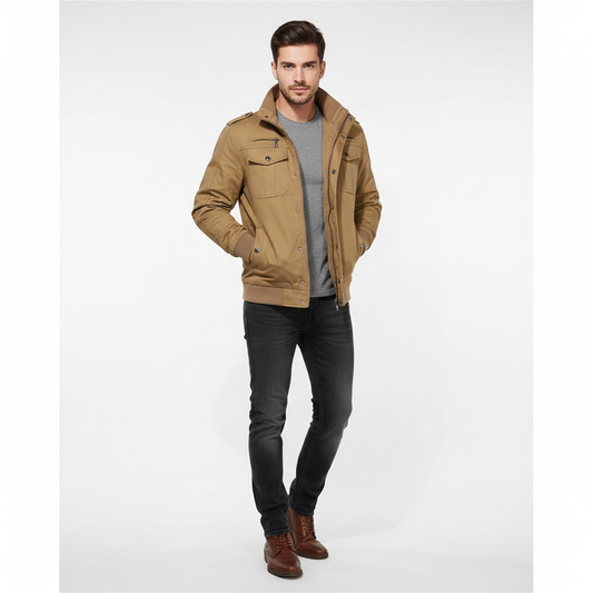 Blouson Homme Hiver Chauffant avec Doublure Polaire - PanierRoyale