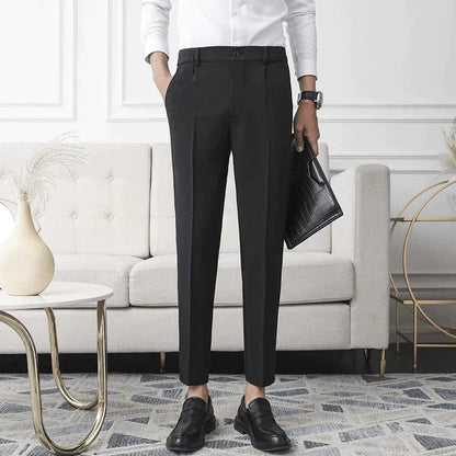 Pantalon Costume Homme Élégant Slim Fit pour Travail et Soirée