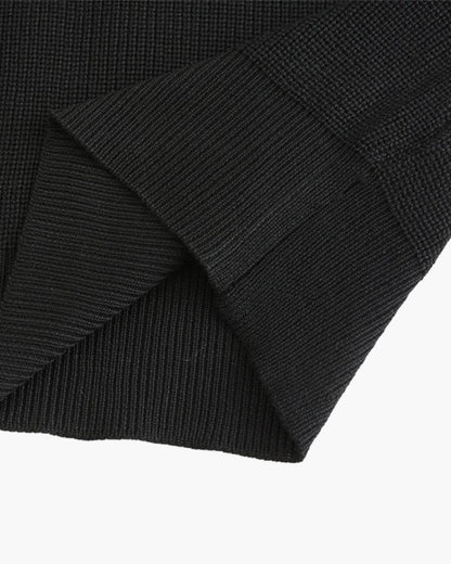 Pull Homme Col Polo en Maille Côtelée Chaud et Confortable