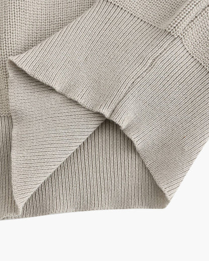 Pull Homme Col Polo en Maille Côtelée Chaud et Confortable