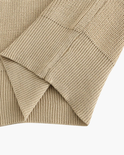 Pull Homme Col Polo en Maille Côtelée Chaud et Confortable