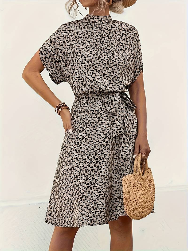 Robe Femme Été Florale avec Ceinture Élastique - PanierRoyale