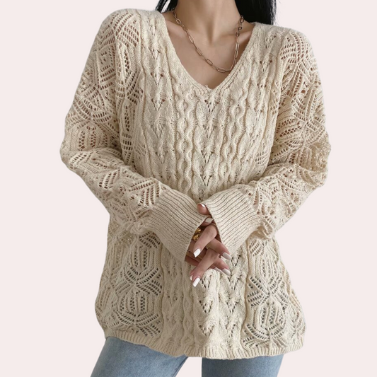 Pull Femme Tricoté Élégant - PanierRoyale