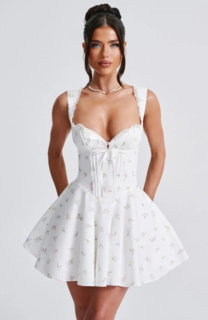 Robe Courte Fleurs Colorées Été - BerlinGlamour