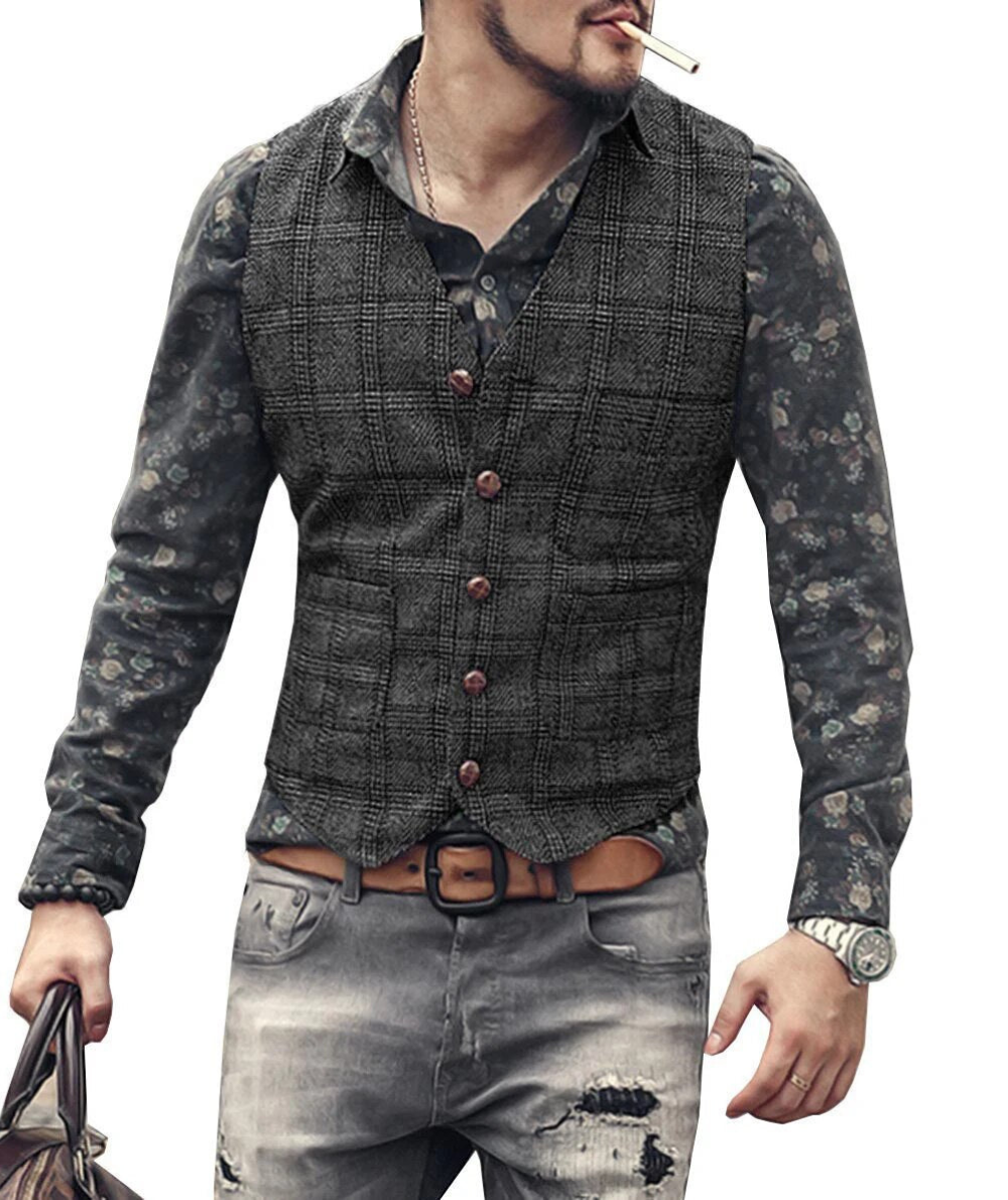 Gilet Femme Col en V Boutons Élégant - PanierRoyale