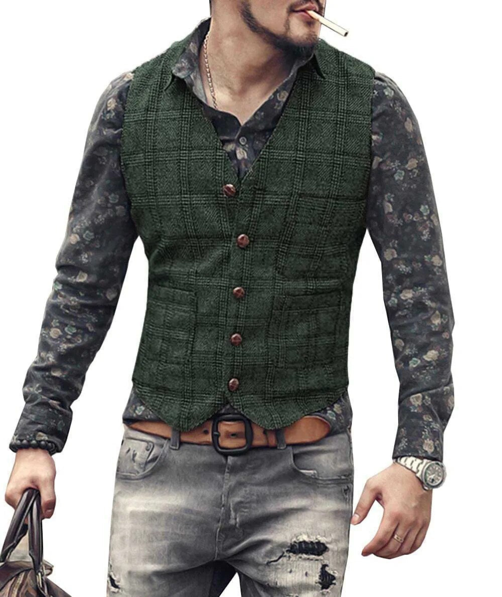 Gilet Femme Col en V Boutons Élégant