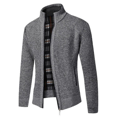 Pull zippé homme chaud et doux pour hiver - PanierRoyale