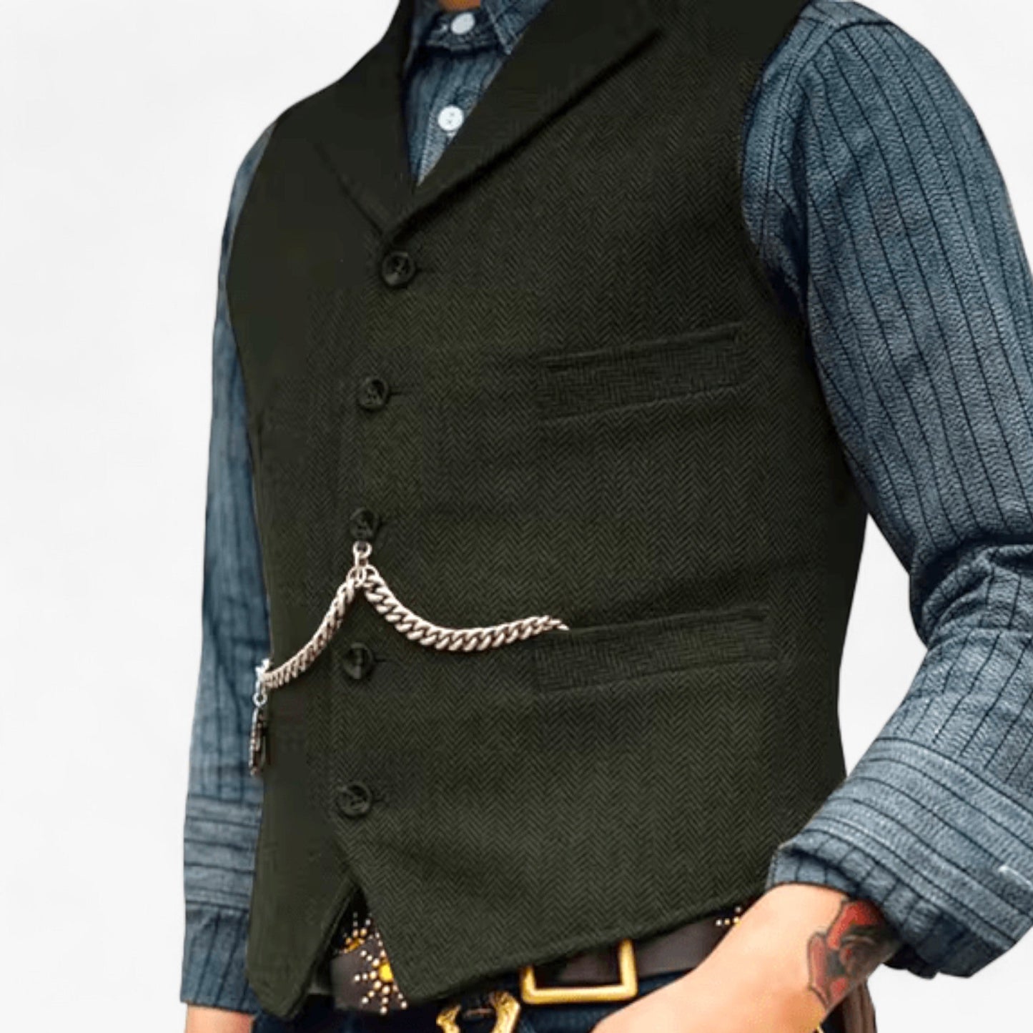 Gilet Classique Femme Élégant avec Poches