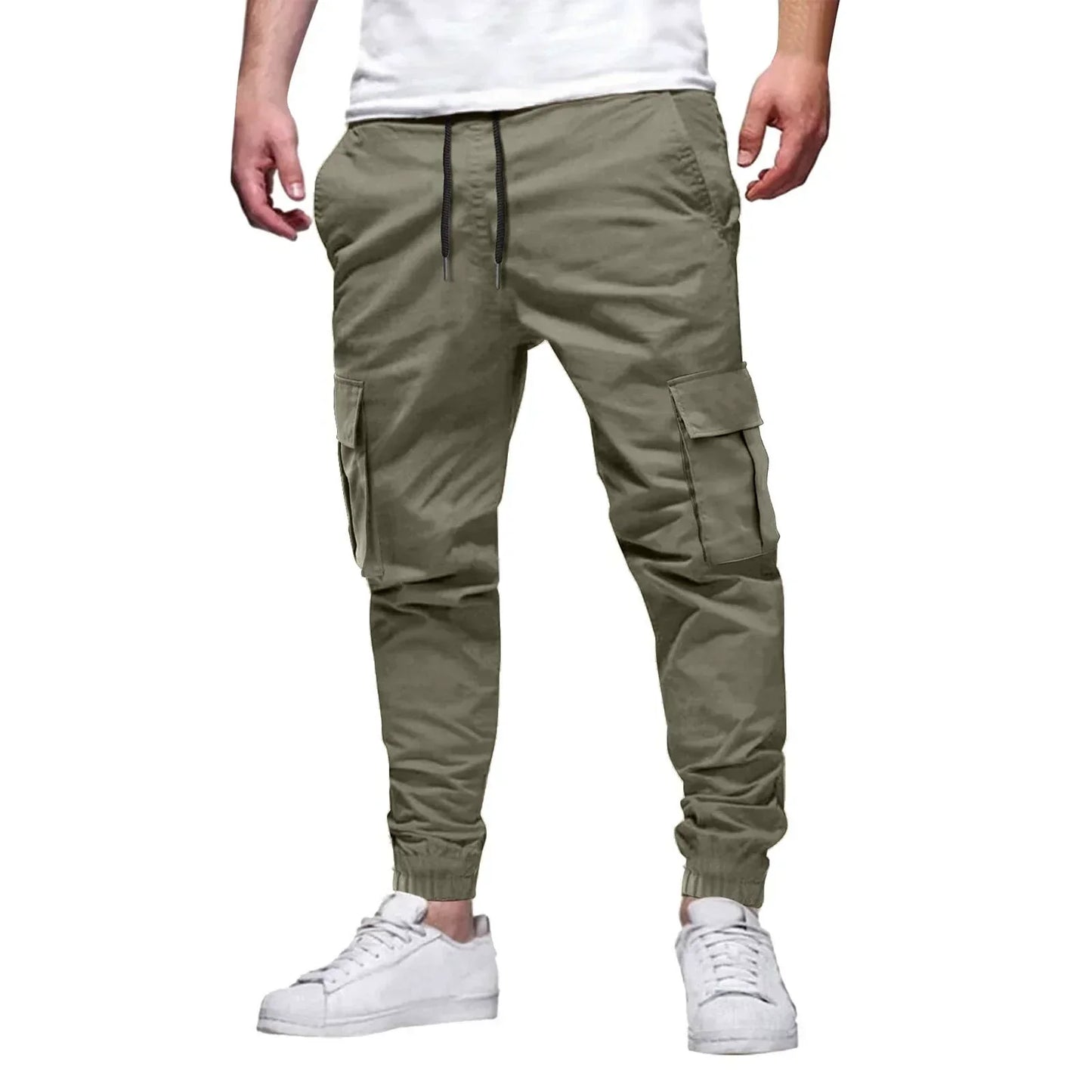 Pantalon Homme Cargo Noir Foncé et Confortable