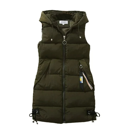 Veste décontractée zippée sans manches poches fermées