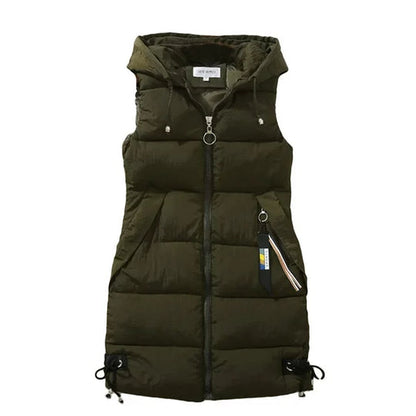 Veste décontractée zippée sans manches poches fermées