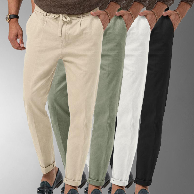 Pantalon Chino Élastique avec Cordons de Serrage