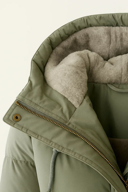 Manteau long Femme matelassé léger coupe chaude