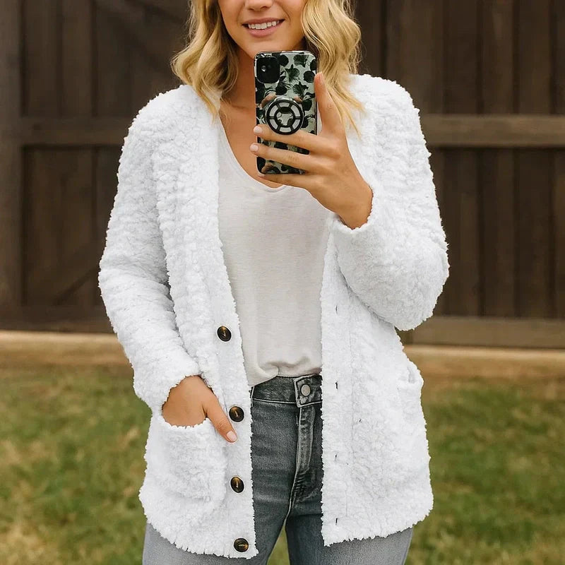 Veste Douillette Féminine avec Poches et Capuchon