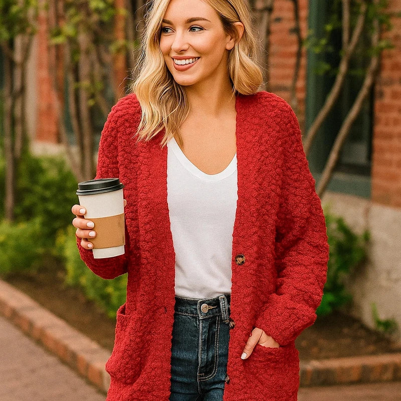 Veste Douillette Féminine avec Poches et Capuchon