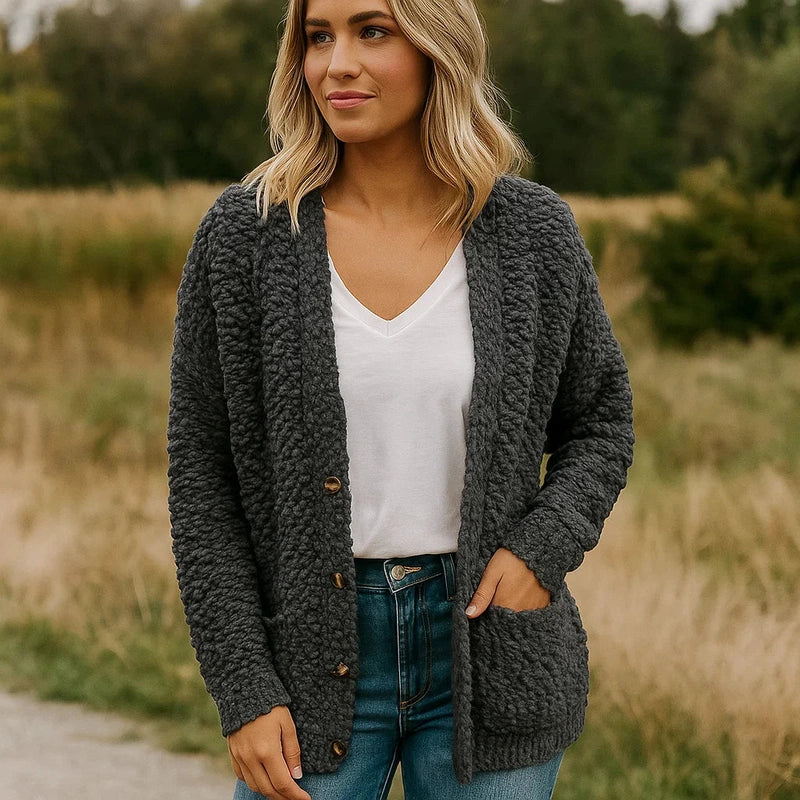 Veste Douillette Féminine avec Poches et Capuchon