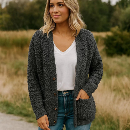 Veste Douillette Féminine avec Poches et Capuchon