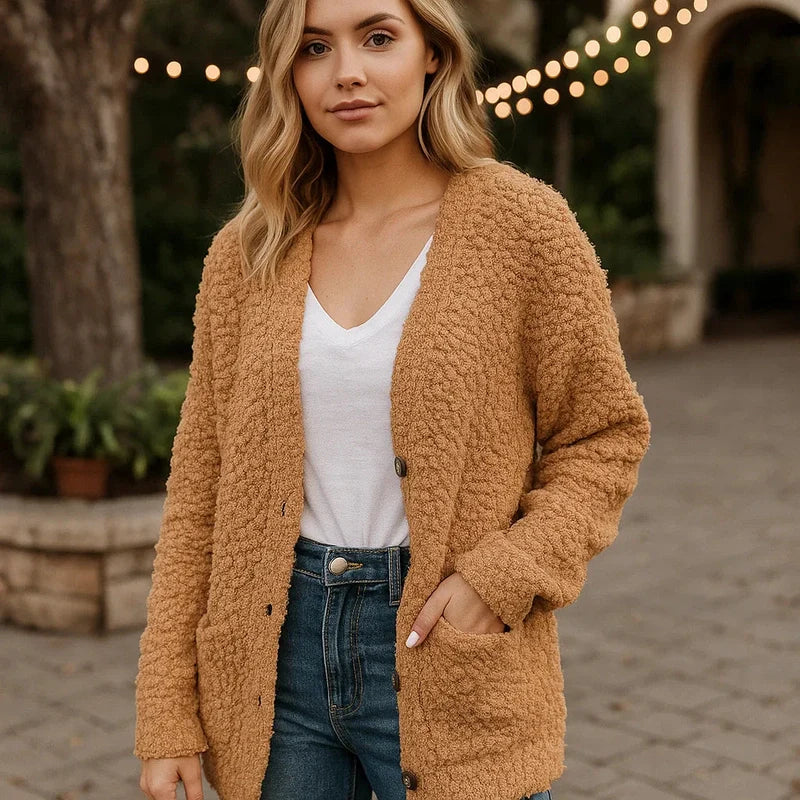 Veste Douillette Féminine avec Poches et Capuchon